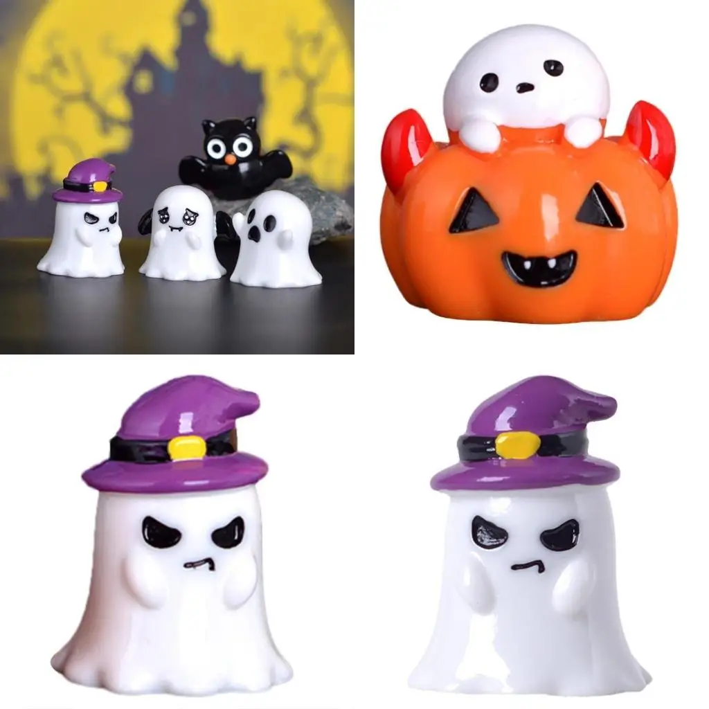 

652F Vibrant Halloween Micro Landscape Lovely Pumpkin Ornaments Excellent for Home, Office, Desk Decoration