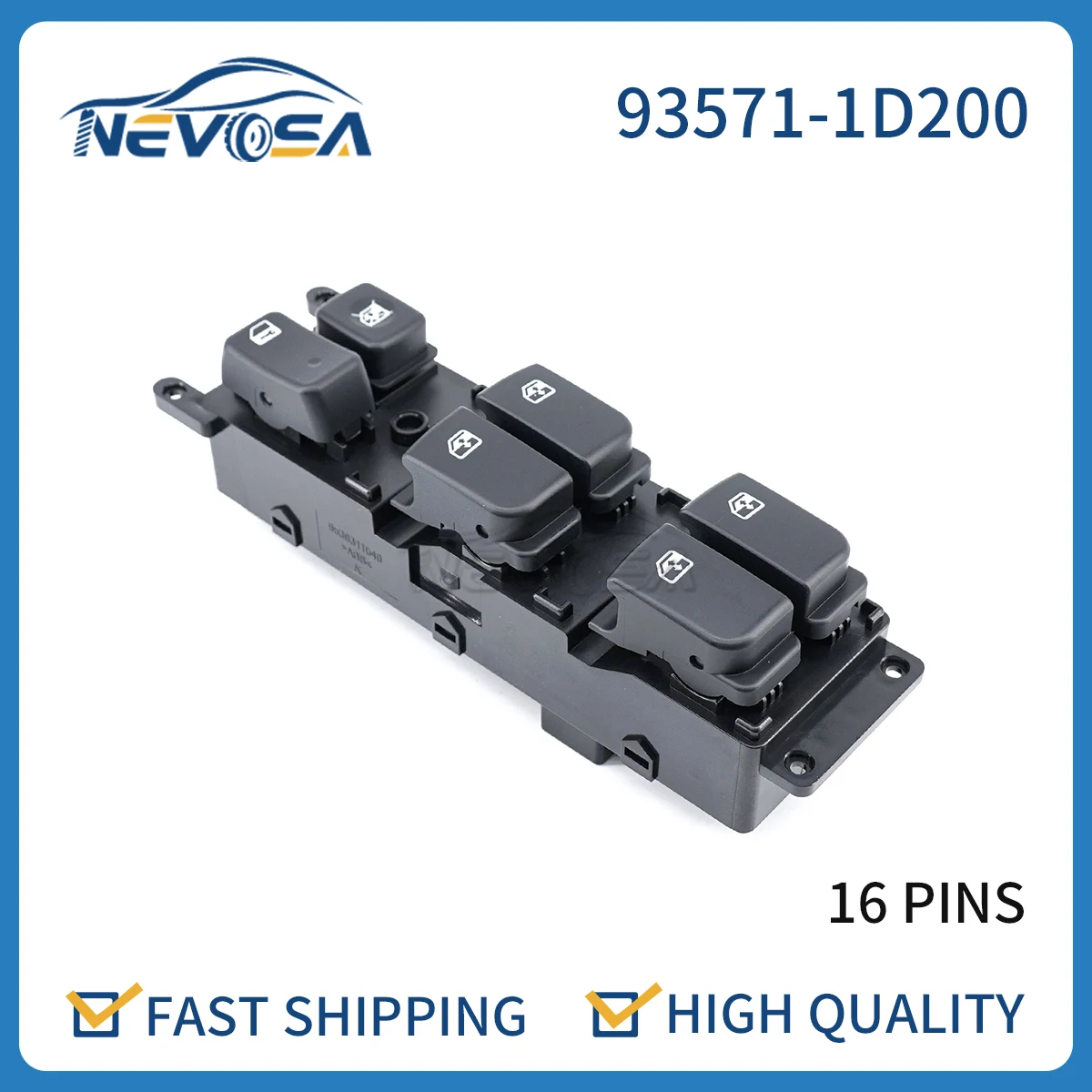 

NEVOSA 93571-1D200 Left LHD Auto Down Power Window Control Switch For Kia Carens Rondo 2006-2012 935711D200