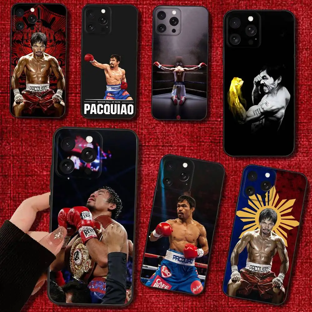 

Manny Pacquiao Mobile Phone Case For iPhone 16e,16,15,14,13,12,11,Pro,X,XS,Max,XR,Plus,Mini Soft Black Cover