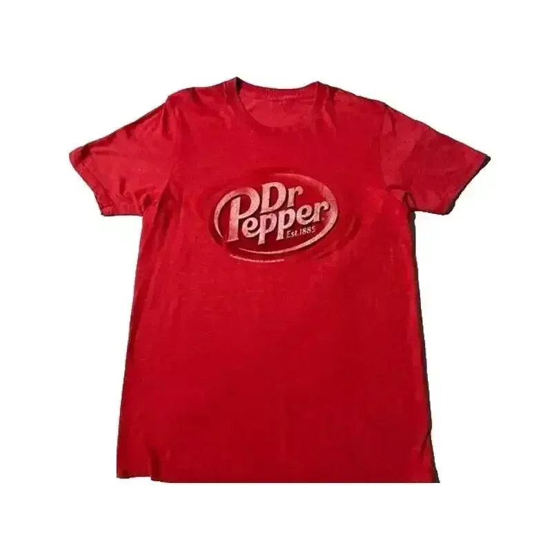 Vtg DR PEPPER Red T Shirt sz S M Cotton Blend