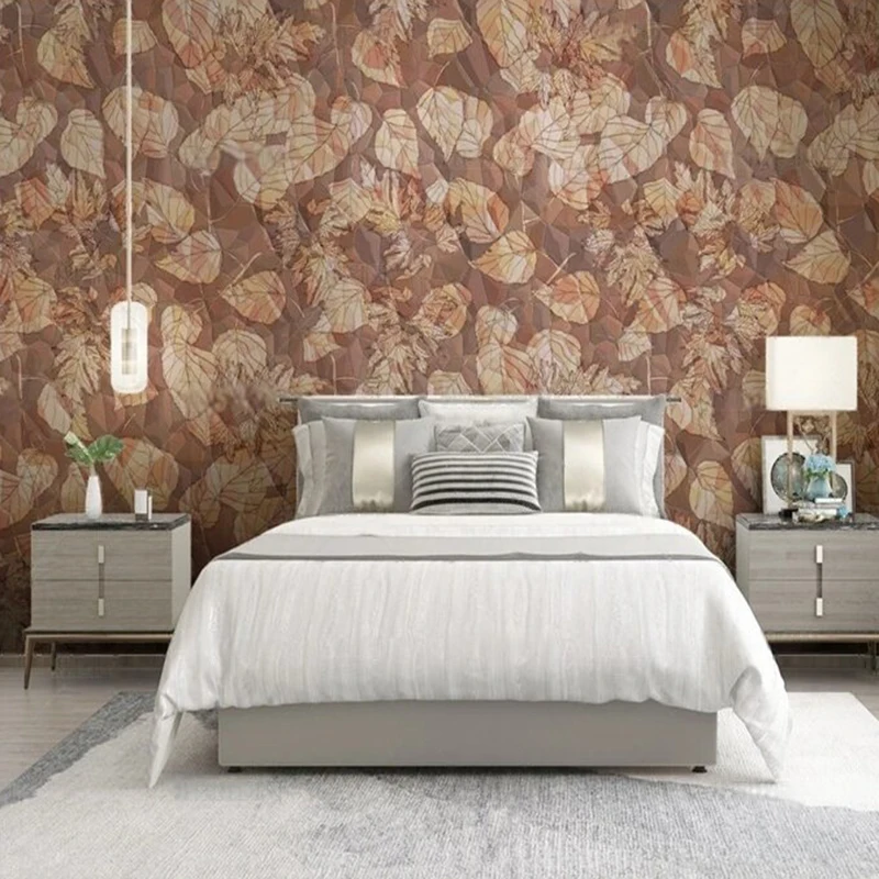 

Original brownish-red textured background picture for TV bedroom home decoration mural background wall paper