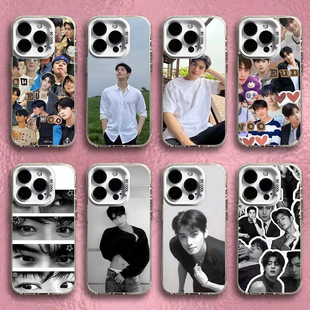 

C-Cha E-Eun W-Woo Phone Case For iPhone 16,15,14,13,12,11,Pro,Max,Plus,Mini,SE White Candy Matte Shockproof Cover