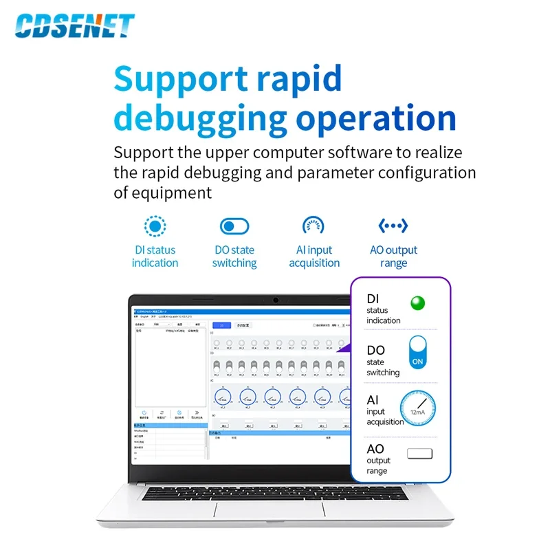 8DI Remote IO Module RS485 Ethernet CDSENET M31-AXXX8000G Analog Switch Acquisition Modbus TCP RTU Firmware Upgrade PNP NPN RJ45