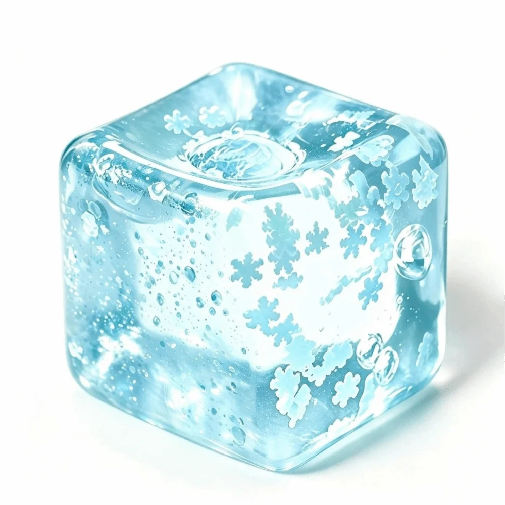Cube Squeeze Slow Rising Ice Cube Squishy Slow Rebound Soft TPR Ice Cube Fidget Fun Square Sensory Fidget Adults Use