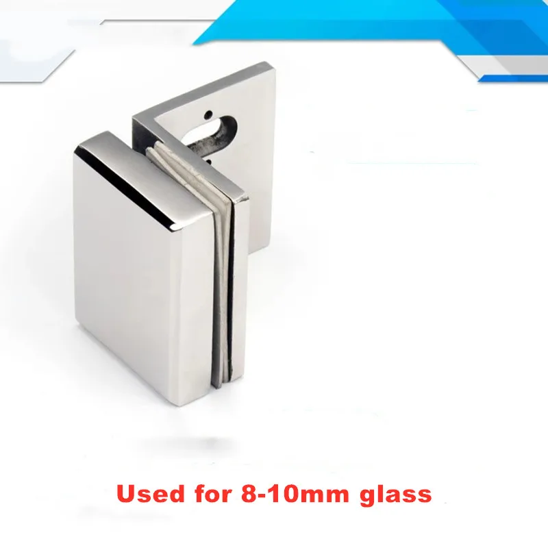 

Shower room accessories double-hole thickening 304 stainless steel precision casting polishing 90 degrees glass clip ( MQ34)