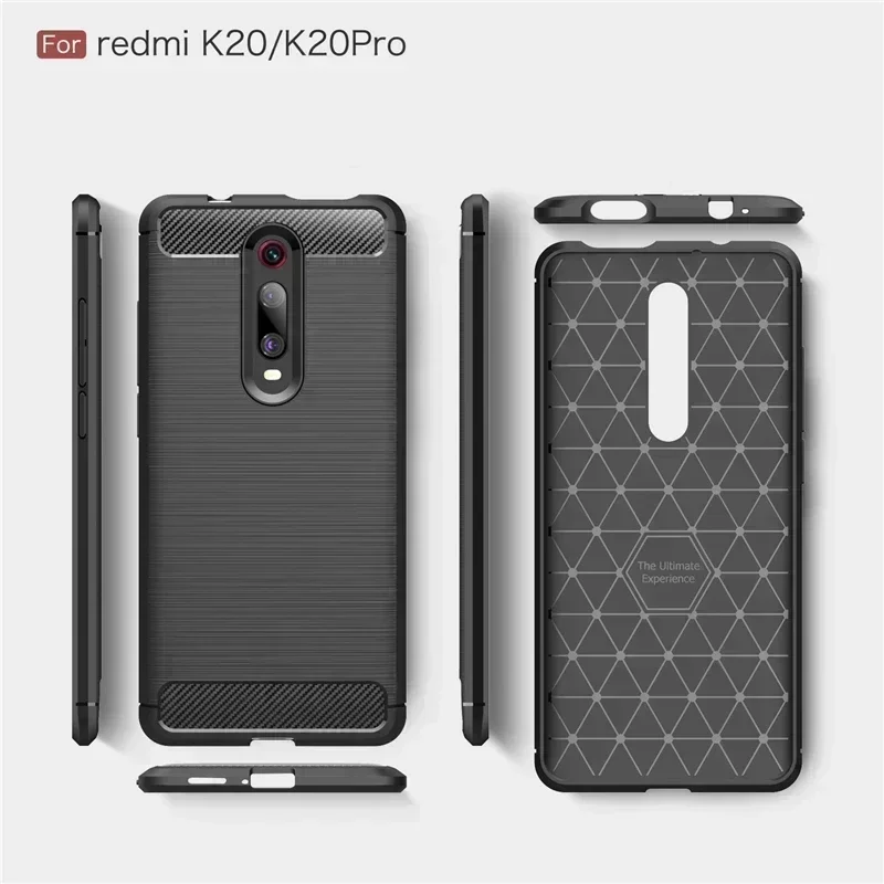 Funda Wolfrule Xiaomi Mi 9T, fundas a prueba de golpes de silicona TPU, cubierta de fibra de carbono para Xiaomi Mi 9T Pro, funda para Xiaomi 9T