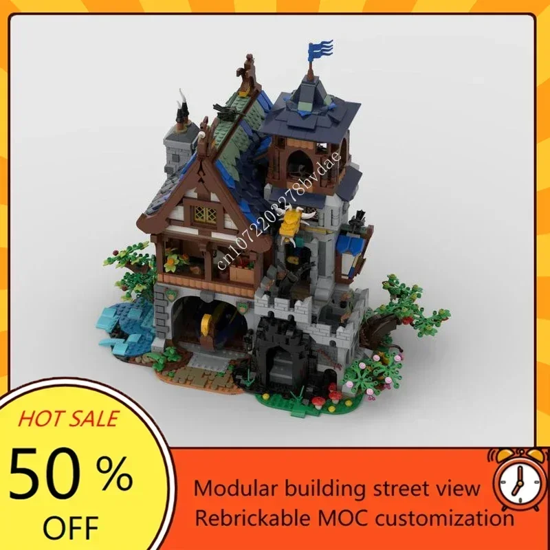 

3482PCS Customized MOC Medieval Castle Greenwood Watch Model Technology Creative DIY Puzzle Assembly Toys Birthday Gifts