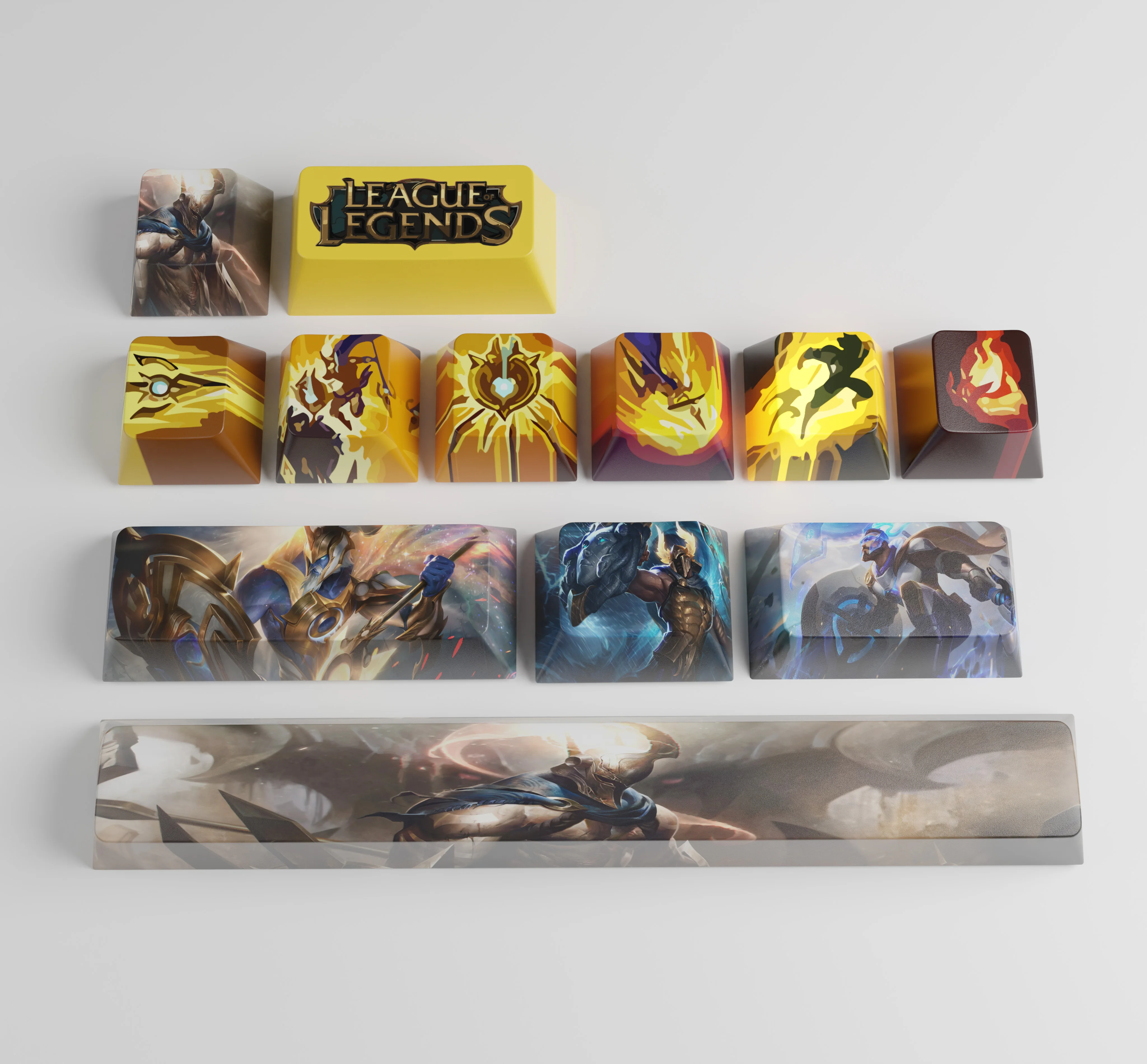 12Pcs League of Legends Custom All Champion Summoner Heroes Personality Keycap For Mechanical Gaming Mini Keyboard Keycaps