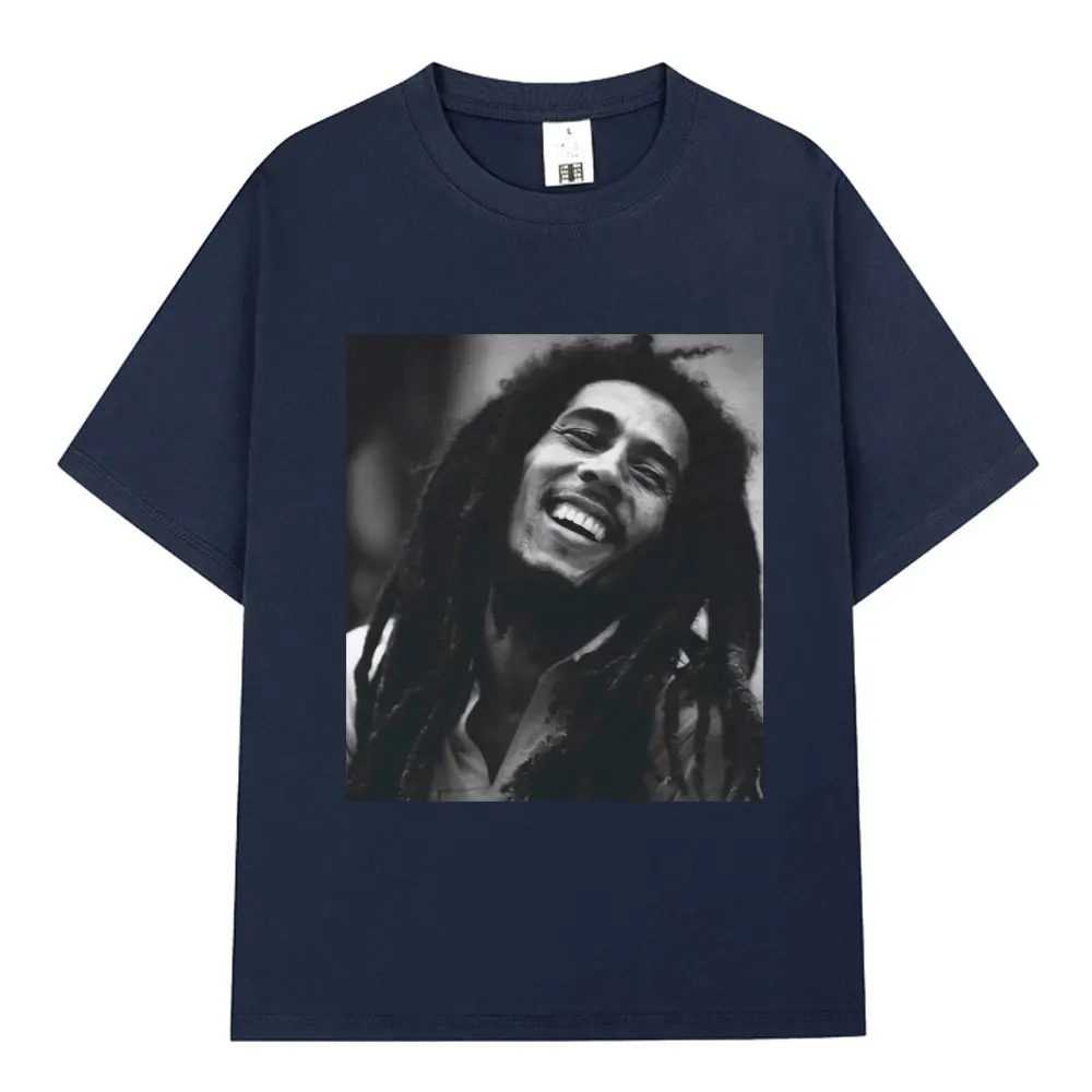 Reggae Music Originator Bob Marley Graphic T Shirt Men Fashion Vintage T-shirt Cotton Casual Oversized Short Sleeve T-shirts