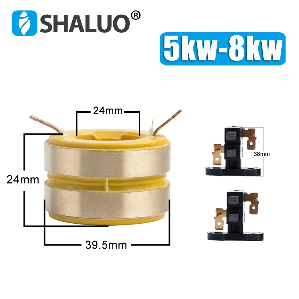 3KW 5KW 8KW Generator Copper Ring Collector Ring Carbon Slip Ring Brush Holder Assembly Conductive Ring Gasoline Generator Parts