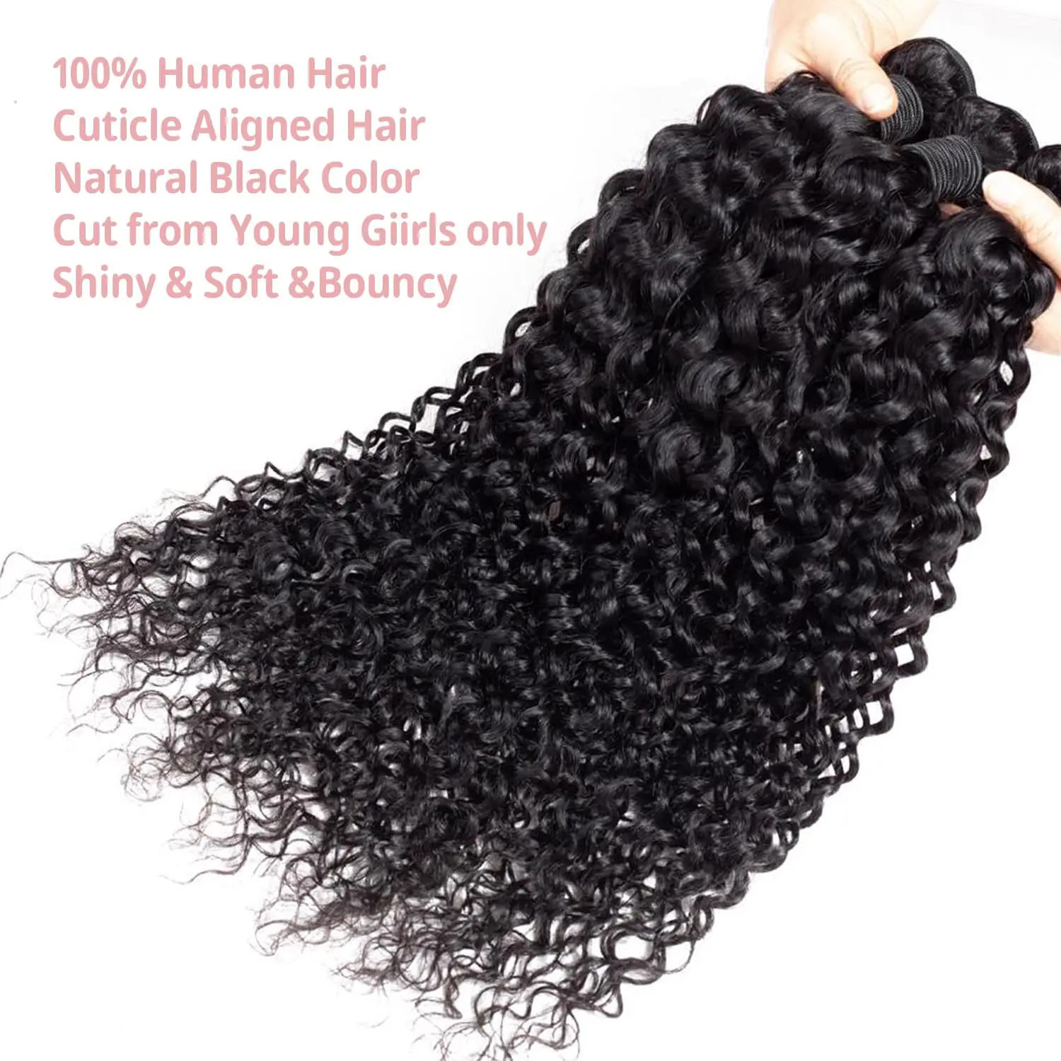 100% Human Hair Curly Bundles Raw Hair Brazilian Bundles Original Human Hair 8-30" Human Natural Hair 10A Extensions For Women