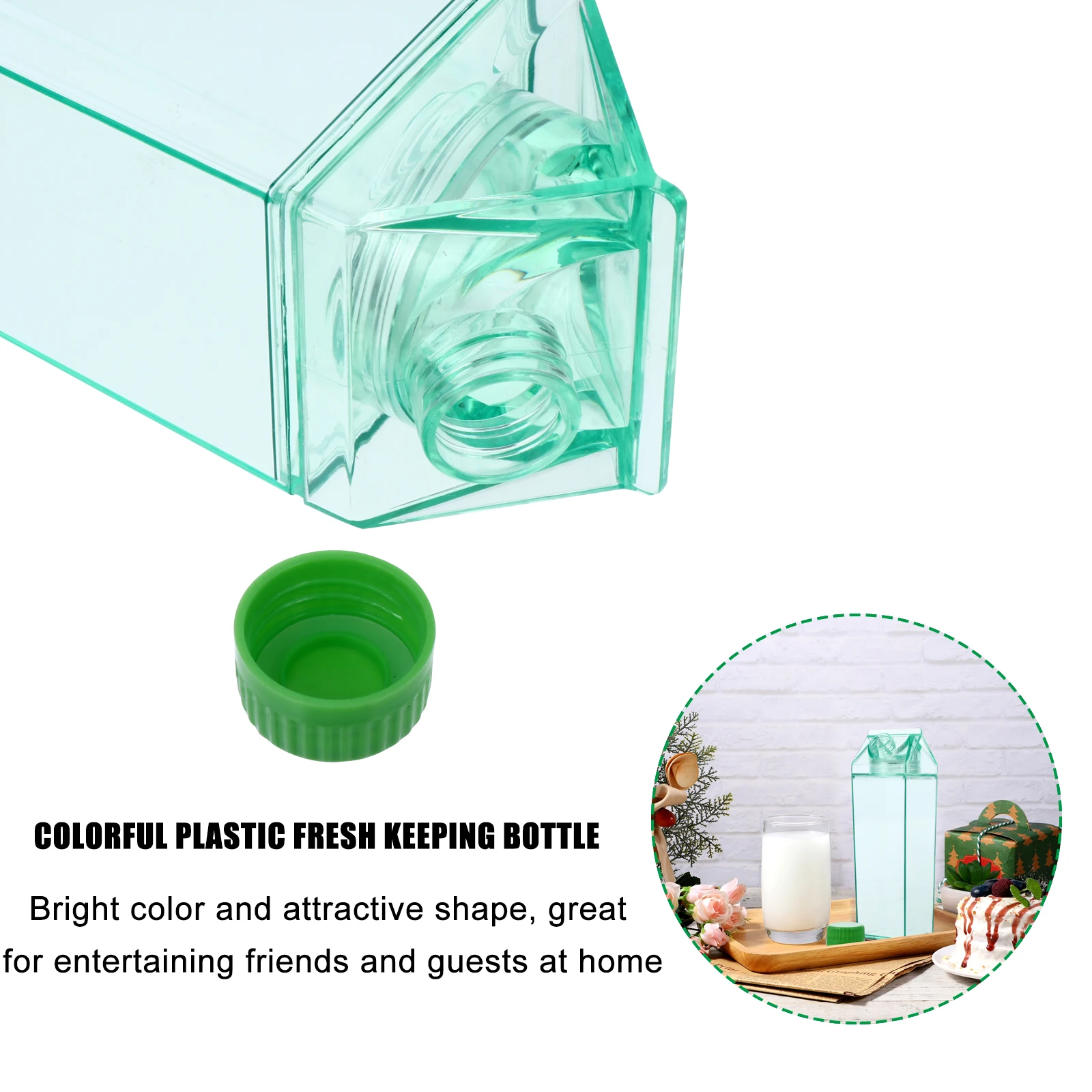 

1pc Reusable Milk 500Ml Clear Water Bottle Juice Container Portable Drink Bottle Travel Water Bottles Travel Storage