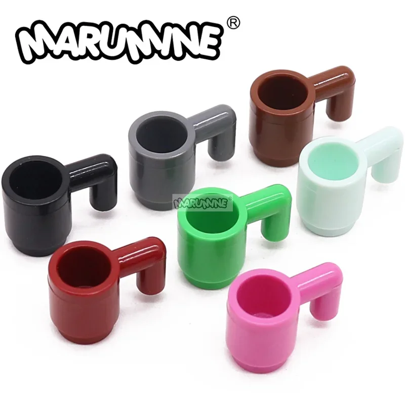 MARUMINE 80PCS Building Blocks Brick City Parts Mug Vessel MOC 33054 3899 Model Beer Cup Kit Creative DIY Accessories Gift Toys