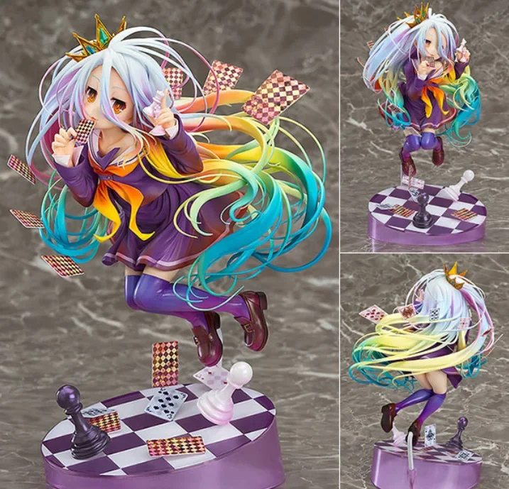 

20cm No Game No Life 3rd Generation Shiro Poker Pvc Action Model Doll Toys