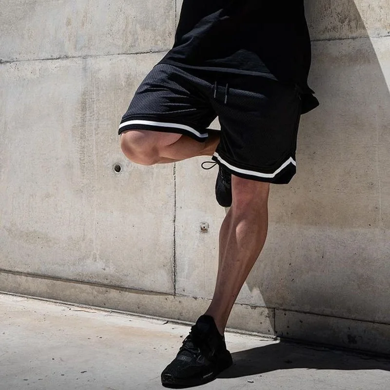 Summer Training Gym shorts Men Fitness Mesh Breathable Fitness Sports short pants leisure loose Running Sweatpants men shorts