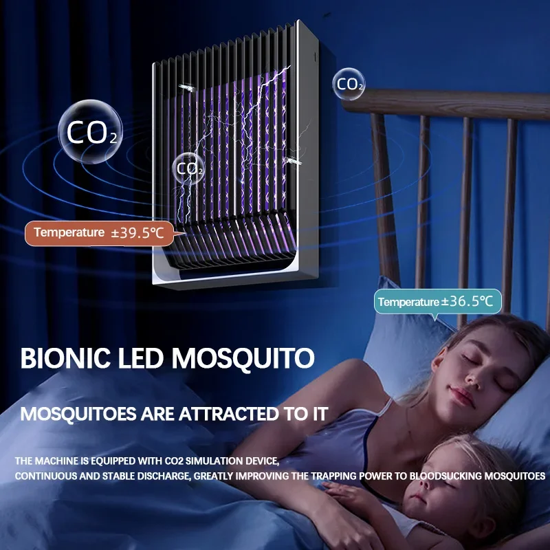 Large Area Electronic Mosquito Killer Lamp Ultraviolet Light Camping Mosquito Fly Swatter Summer Mosquito-Killer For Restaurant