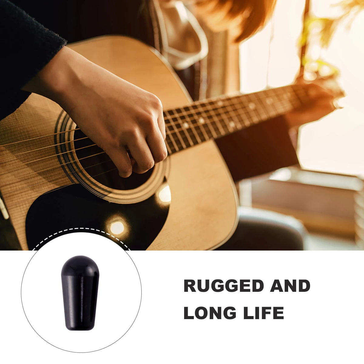 

5 pcs Guitar Knob Electric Hat Metal Cover Oil Resistant Plastic Waterproof Dustproof Toggle Switch Rocker Knob Hat Protective