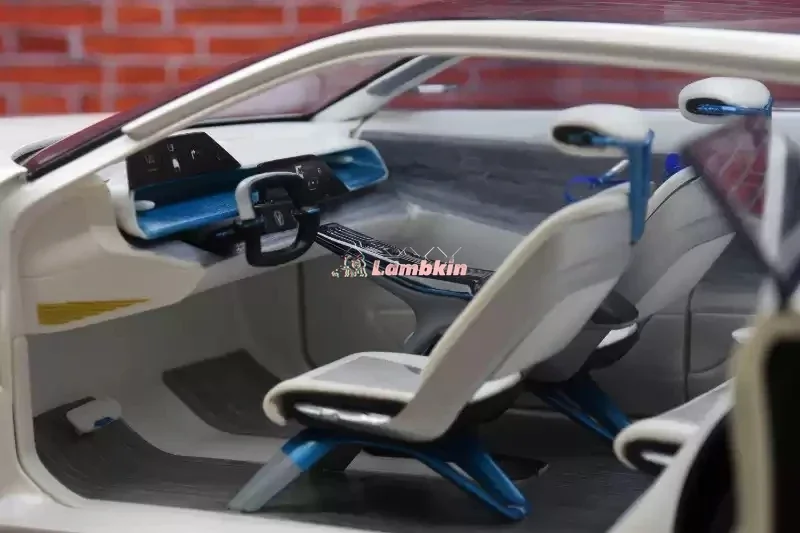 Modello di decorazione 1:18 modello di Auto per Changan UNI-K Concept Car Vison-V simulazione in lega White Auto Show Gift