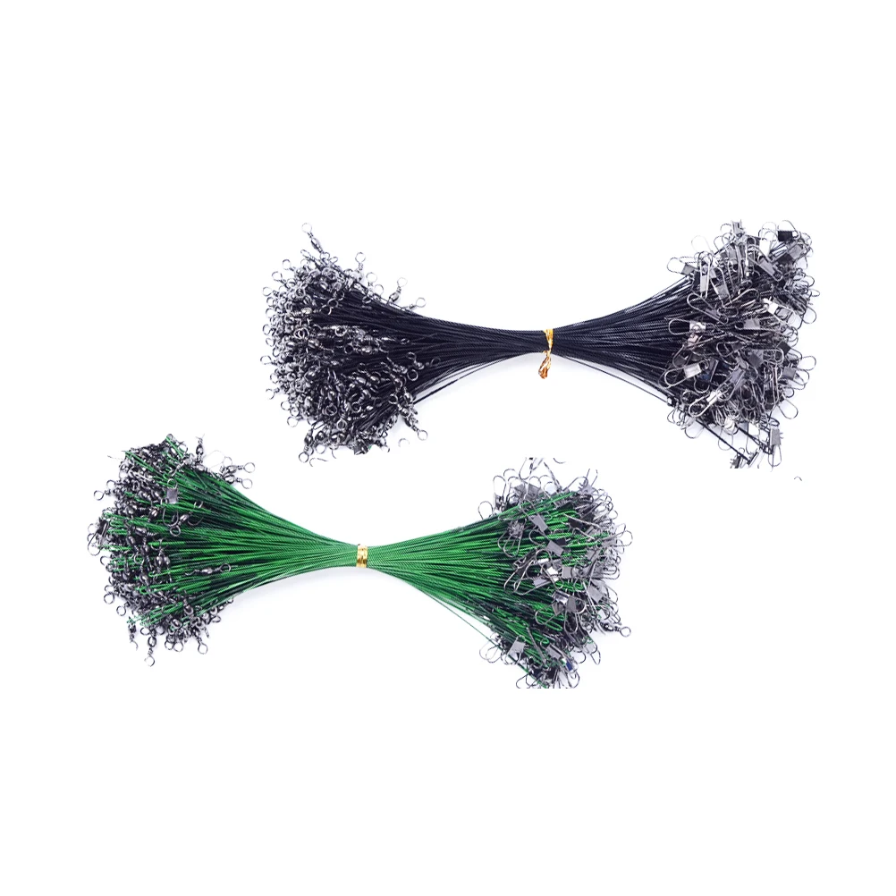 

50 Pcs Fishing Leader Wire Abrasion Resistant for Saltwater Freshwater Lures Rigging Accessories Durable Hook