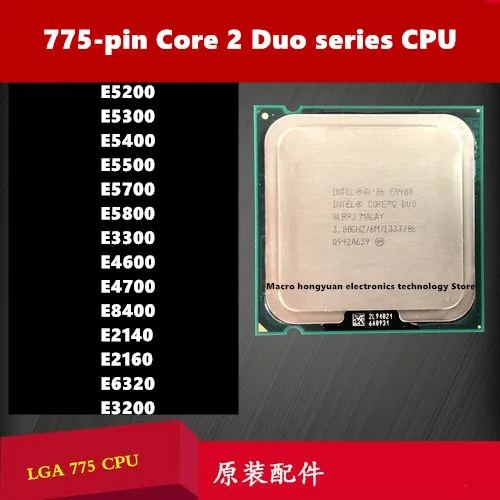 775-pin Core 2 Duo series CPU E5200 E5300  E5400 E5500 E5700 E5800 E3300 E4600 E4700 E8400 E2140 E2160 E6320  E3200