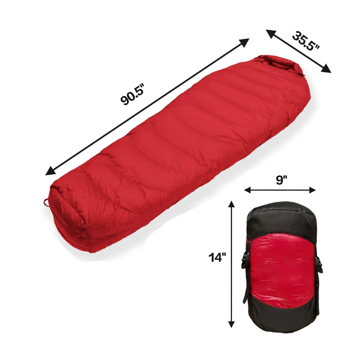 Wholesale Waterproof Winter Outdoor Camping Goose Down Ultralight Mummy Sleeping Bag for Cold Weather Camping Hiking