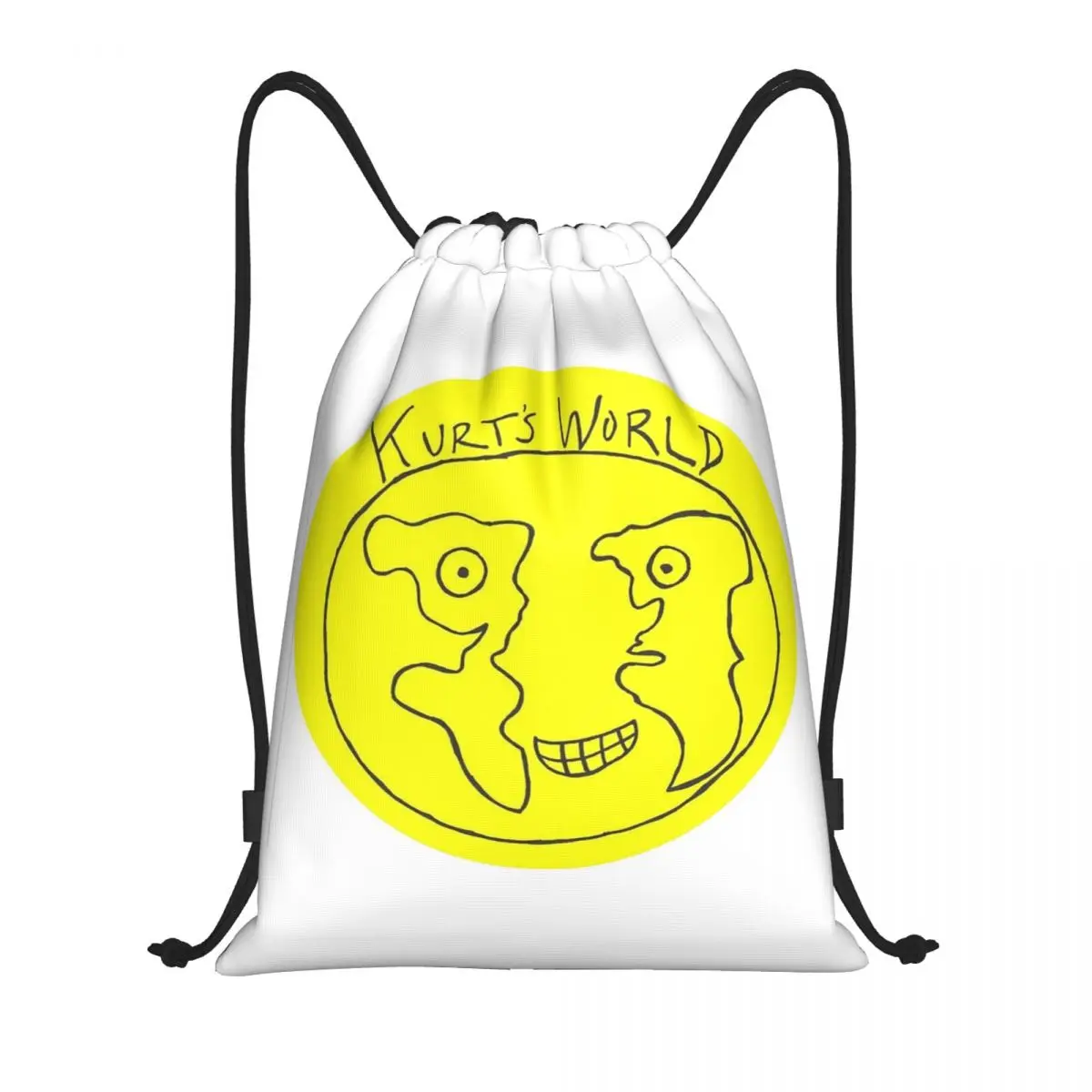 

Joe Keery Spree Kurts World Logo Backpacks Casual Drawstring Bags Sports Bag Book Bags for Man Woman Students