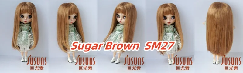 Jusuns JD371 9-10inch 10-11inch Soft Synthetic Mohair Doll Wig Full Bangs Miranda BJD Hair OG Blythes Meadow Doll Accessories