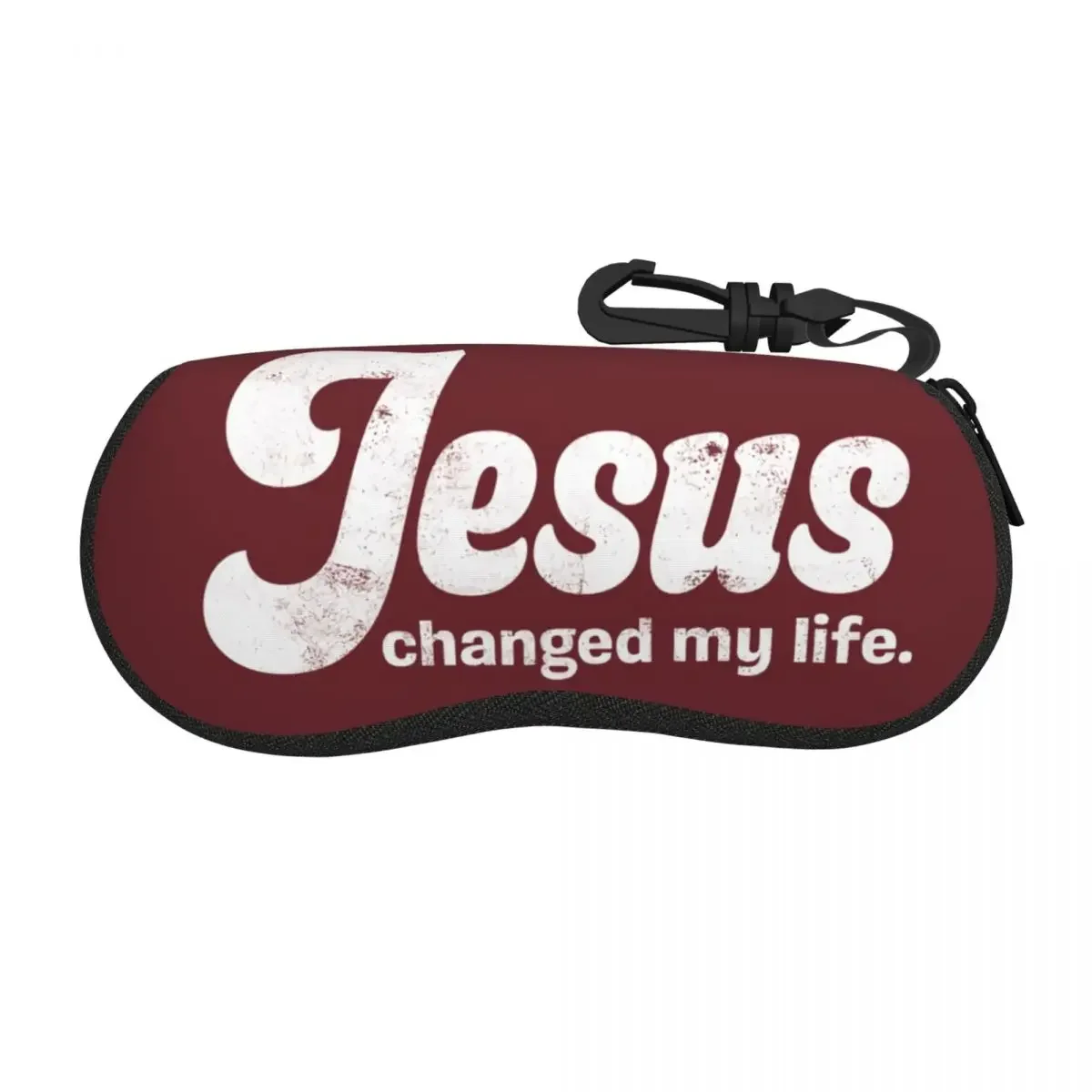 Custom Jesus Changed My Life Shell Eyeglasses Protector Cases Cool Sunglass Case Christ Glasses Bag