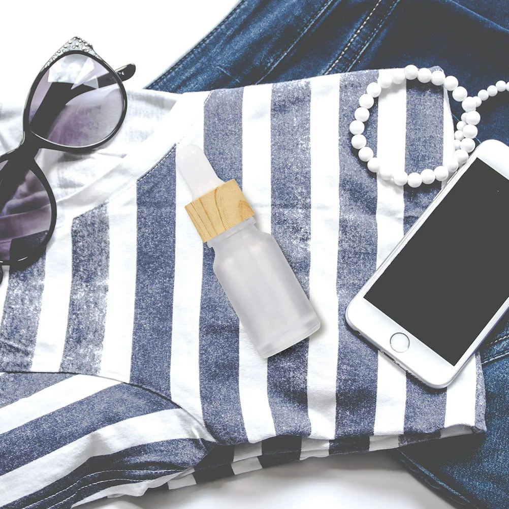 

6Pcs 10Ml Refillable Essential Oil Bottle Dropper Glass Bottle Portable Travel Subpackaging Container for Perfume Samples