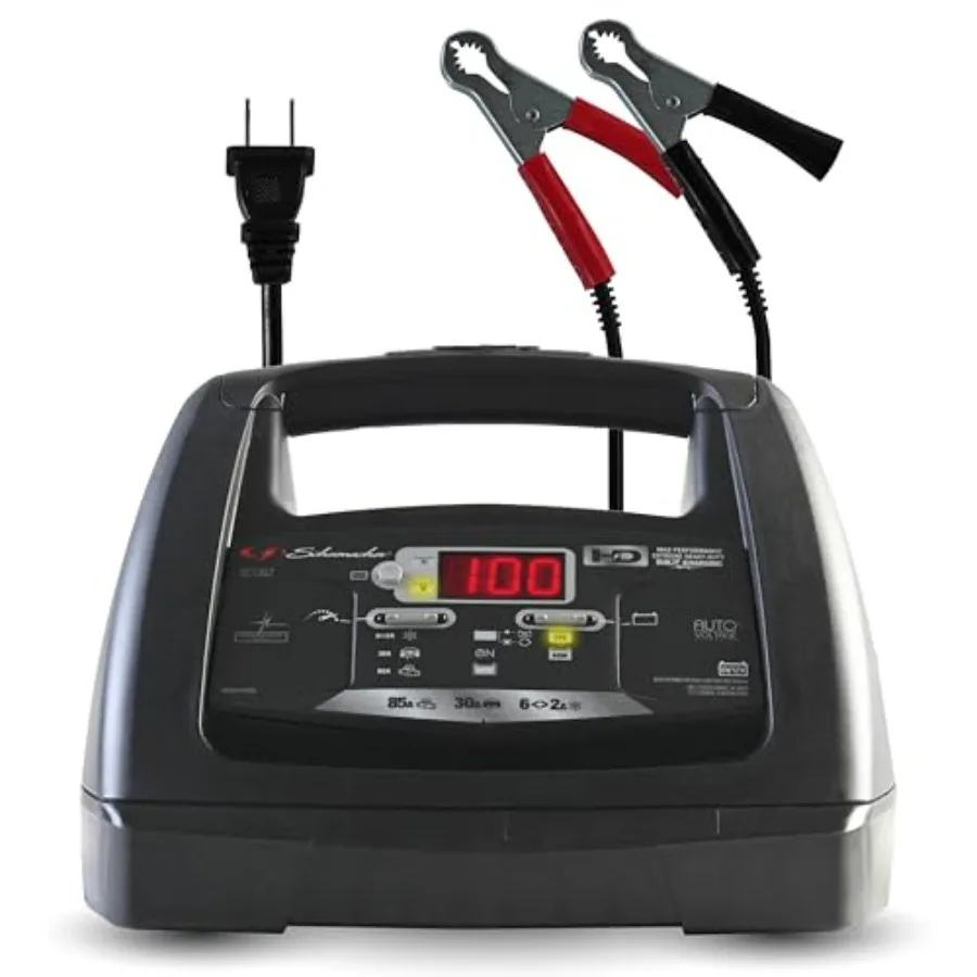 

6A Car Battery Charger and 85A Engine Starter, 6-in-1 Solution, Maintainer, 30A Boost, for 6V/12V Power Sport, Automotive, and