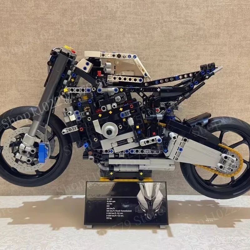 New Assembly Expert Puzzle Simulation Motorcycle Building Block Model Motorcycle Building Bock Assembly Toy Birthday Toys Gifts