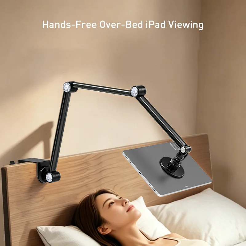 360 ° Soporte Ajustable para Teléfono y Tableta, Soporte Metálico Flexible Antideslizante para Escritorio y Uso en Cama