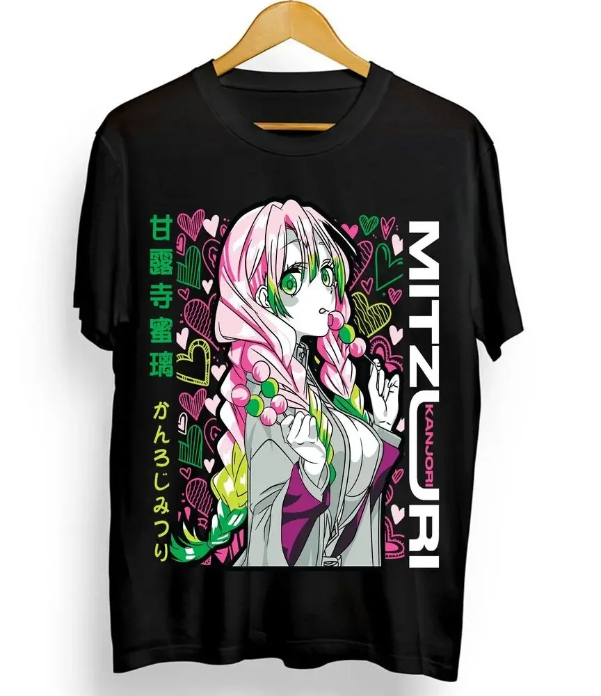 Mitsuri Kanroji T-shirt Demon Slayer Kimetsu No Yaiba Nezuk Gift Shirt All Size