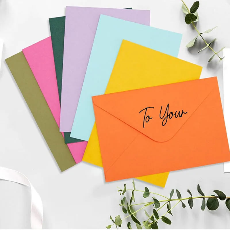 

​​Triangle Self-Sealing Envelopes Set - 10pcs Mini Greeting Card Envelopes 5x7in, Premium Colored Paper for Invitations