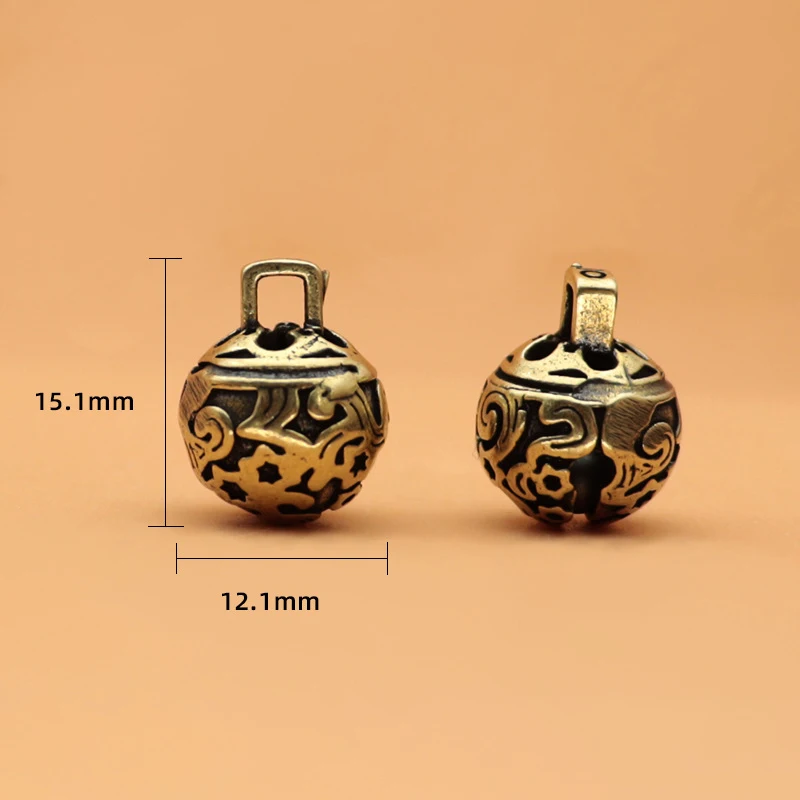 Durable Brass Retro Waist Accessories Small Bell Car Pendant For Gifts Jewelry Pendant Keychain Pendant Birthday Gift