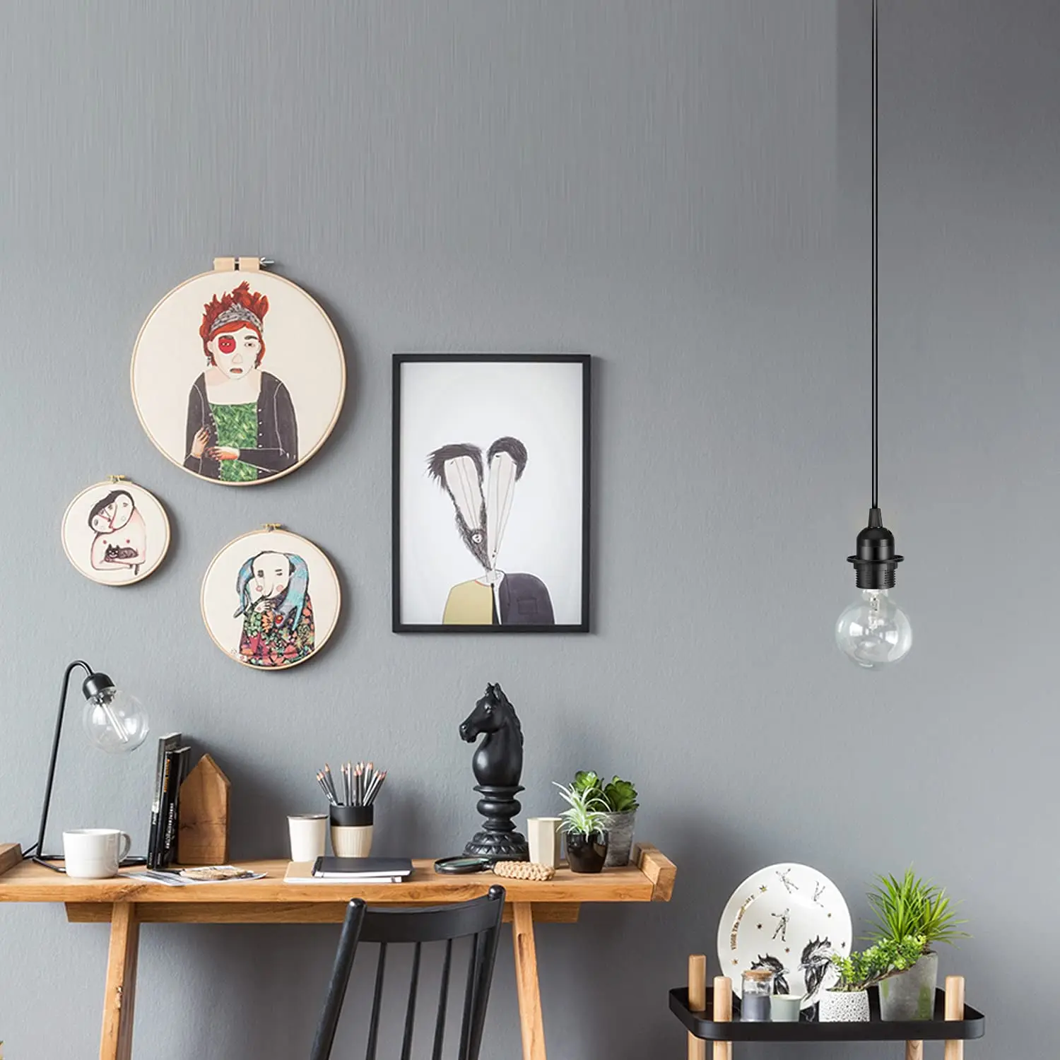 1.8M Lamp Base Holder Power Cord Cable E26 E27 EU Hanging Pendant LED Light Fixture Socket Cord Adapters With Switch 220V