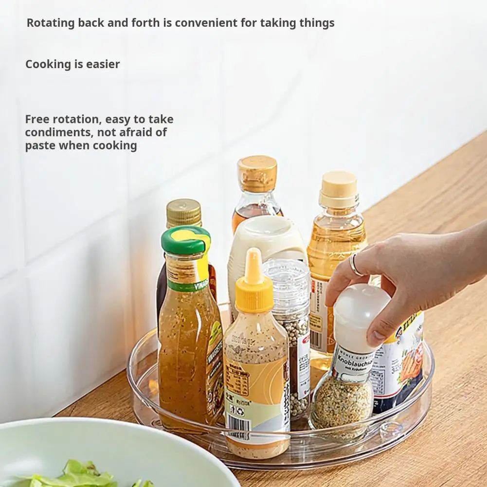 High-quality Plastic Storage Rack 360° Rotating Storage Turntable Organizer for Kitchen Bathroom Cabinet for Pantry