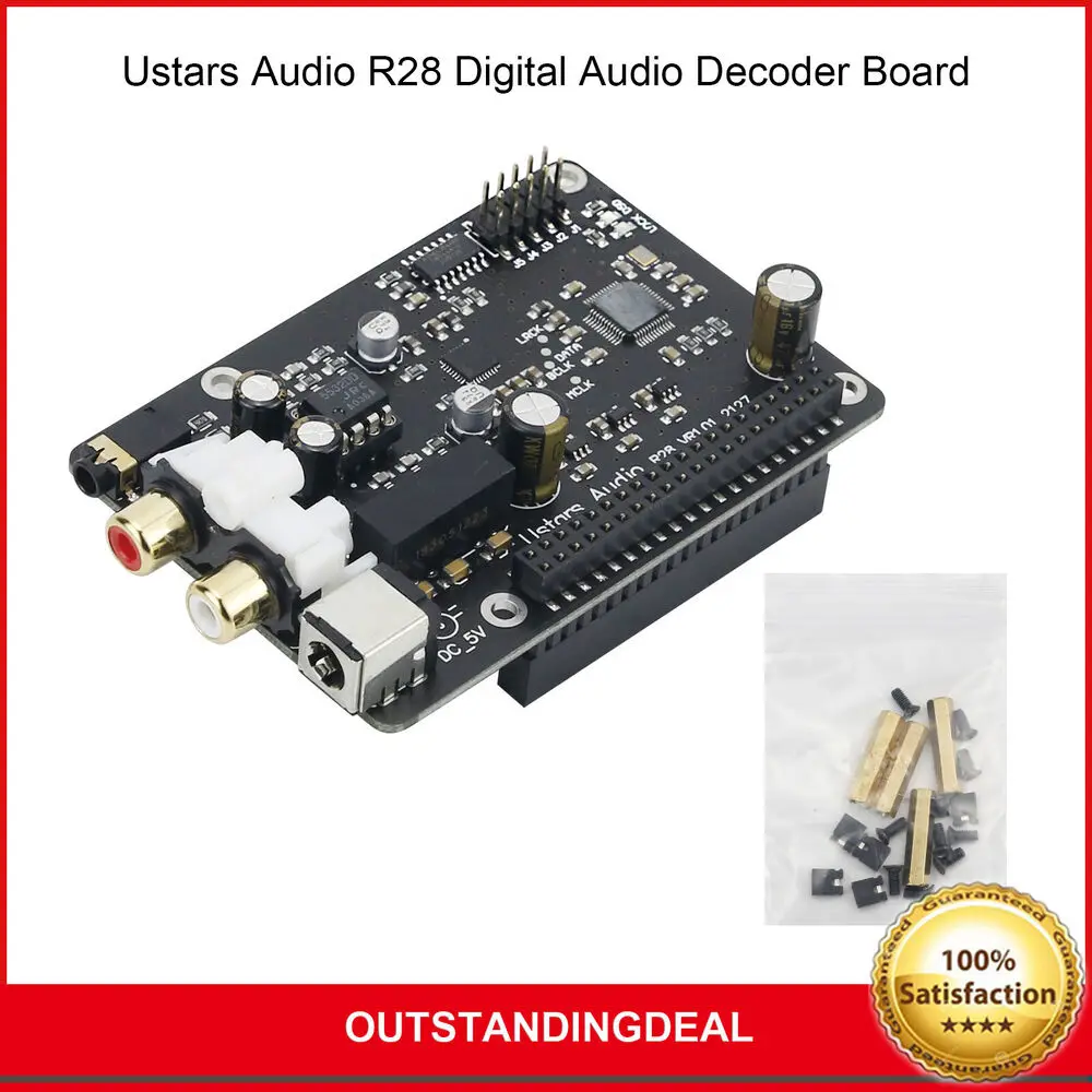 

Ustars R28 Digital Audio Decoder Board IIS HIFI 384K DSD256 For Raspberry Pi