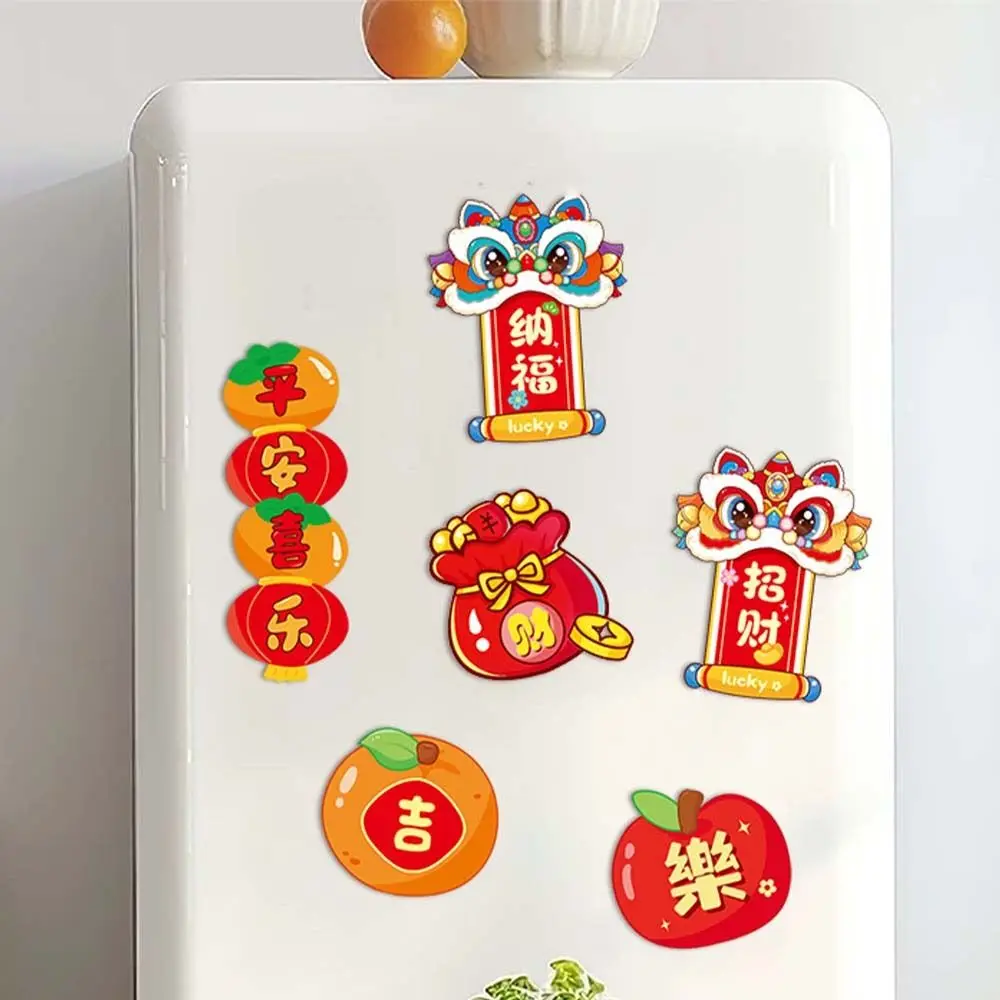 Mini Snake Year Refrigerator Sticker Traditional Celebrating Refrigerator Couplet Sticker Blessing Chinese