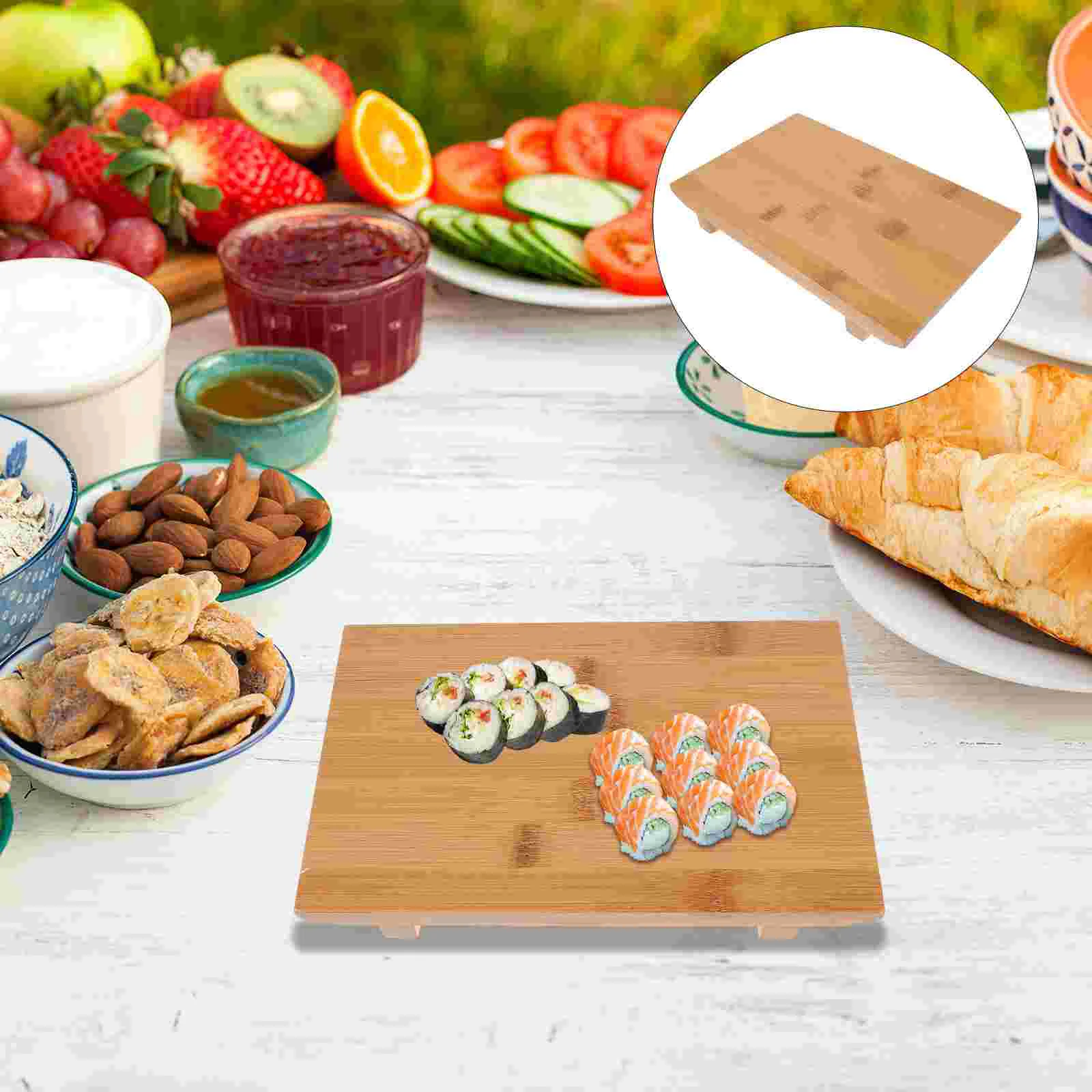 for Dining Table Bamboo Plate Plates Japanese Food Paper Cup Serving
