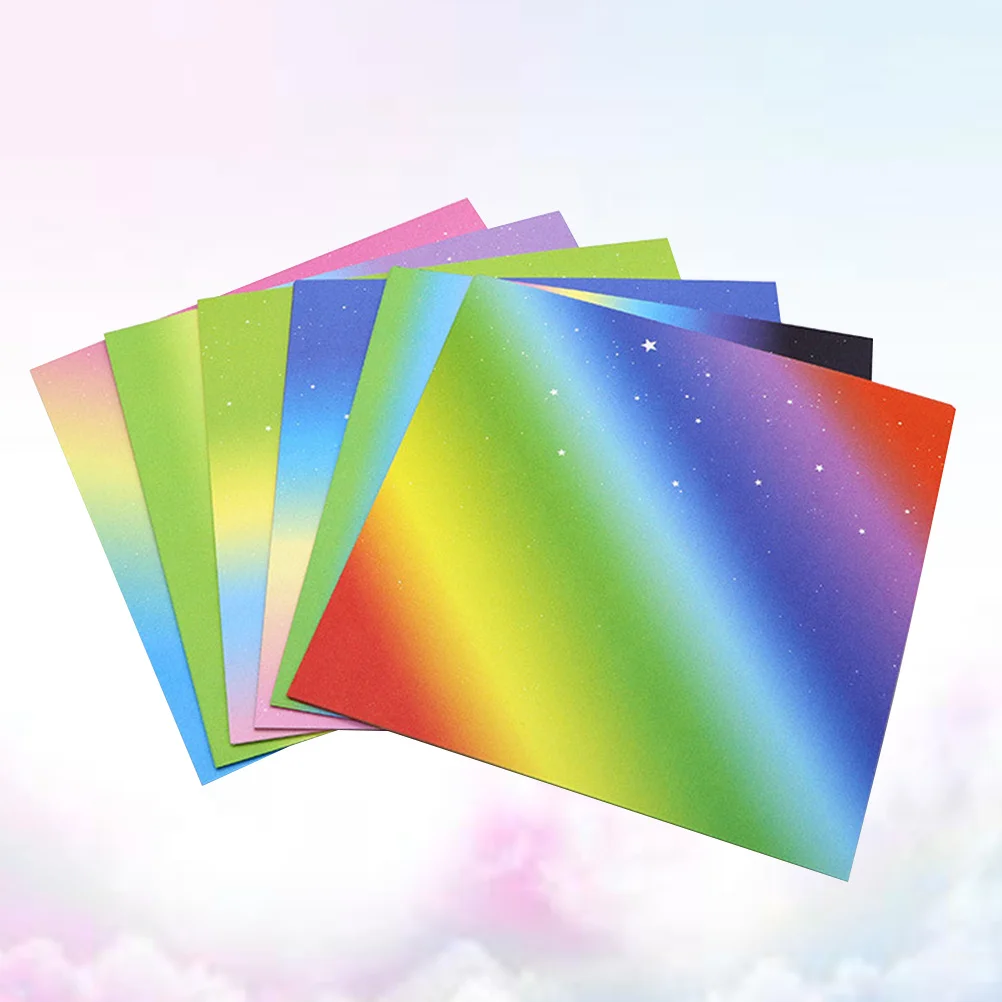 174 قطعة ورق أوريغامي بألوان قوس قزح مربع مزدوج الجوانب صفائح متدرجة ملونة يمكنك صنعها بنفسك للأطفال والكبار والنشاط الفني والطفل الوالدين #6
