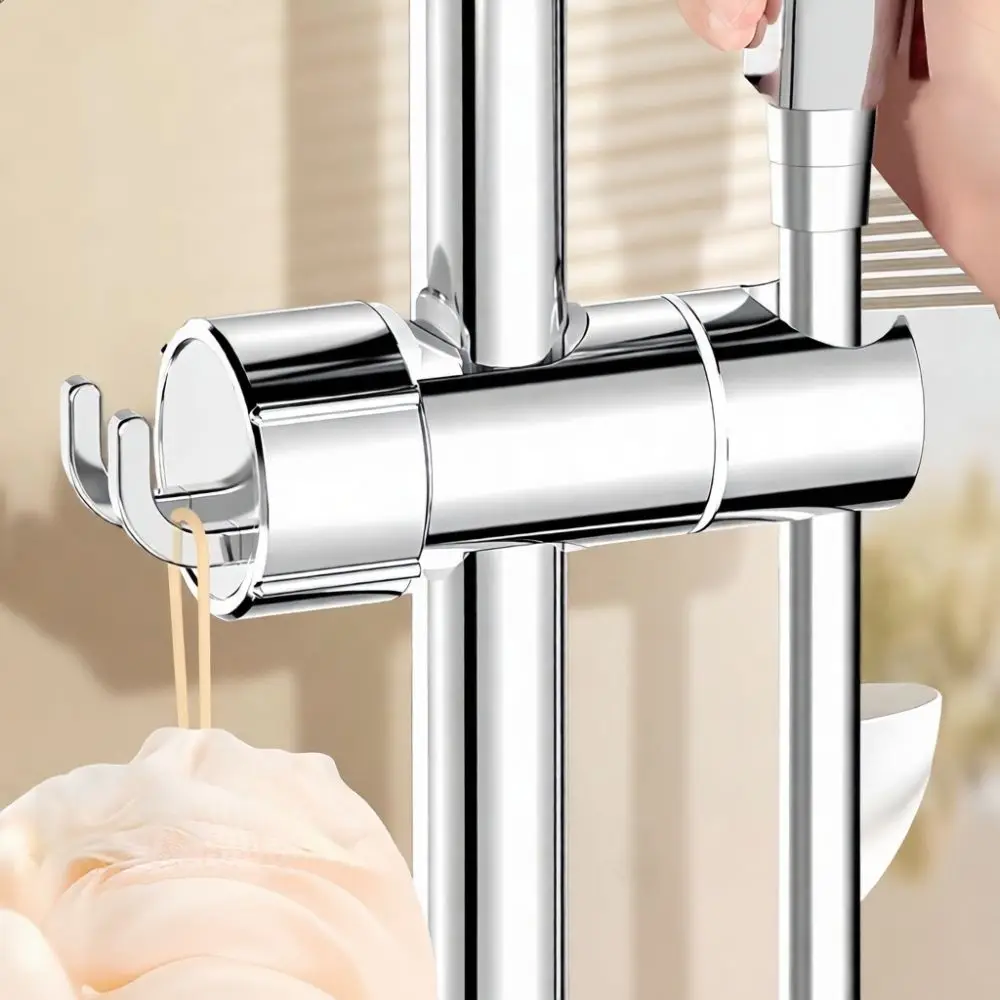 Universal Adjustable Shower Head Bracket Slide Rail Holder Stand For Bathroom Handheld Sprayer Replacement Accessory Kit