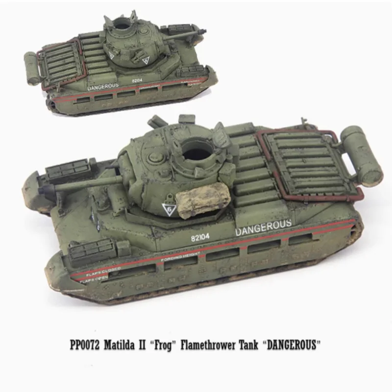 

PP0072 1/72 Scale Matilda 2 Flamethrower Tank DANGEROUS Simulation Tracked Tank Plastic Model Static Display Collectible Gift