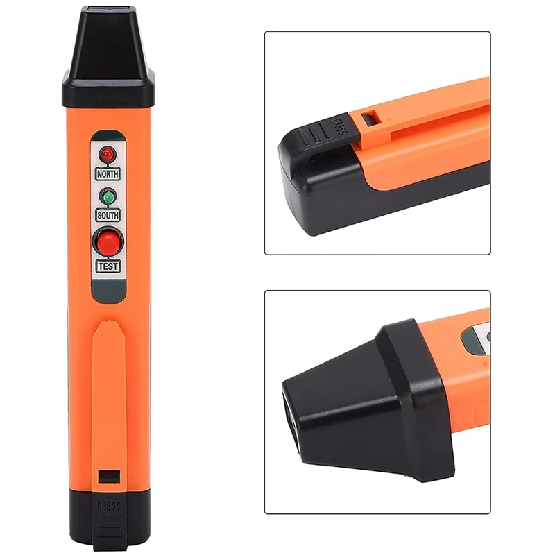 Magnetic Pole Pen,LED Magnetic Polarity Tester For Identify The Polarity Of A Magnetic Field Magnetic Pole Identifier