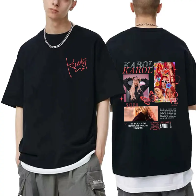 

Singer Karol G Tropicoqueta Album 2025 T-shirt Men Women Hip Hop Fashion Pop Music Streetwear Male Vintage Oversized T Shirts