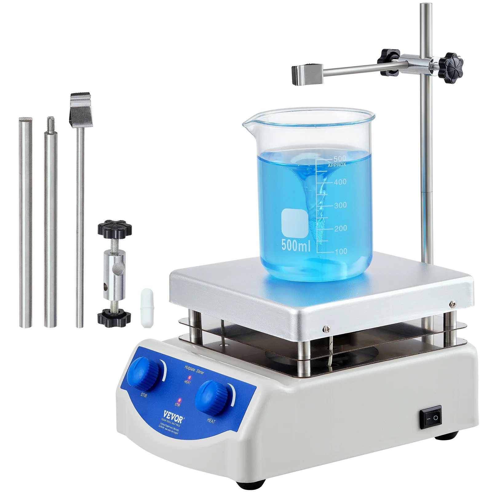 SucceBuy Magnetic Stirrer Hot Plate 0-2000 RPM Hot Plate w/ Magnetic Stirrer 3000ML Hot Plate Stirrer Stir Bars Included for Lab