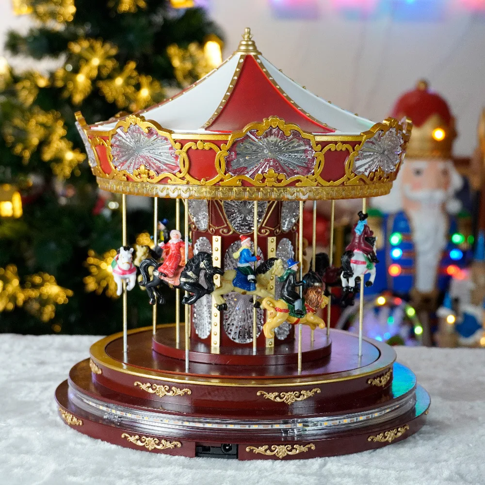 New Christmas carousel music box birthday gift creative ornaments decorative gifts retro