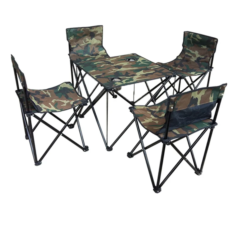 

Camping Durable 600D Watwomen Girlford Folding Table and Chairs Set Outdoor Camping Chair Metal Modern Portable Kitchen