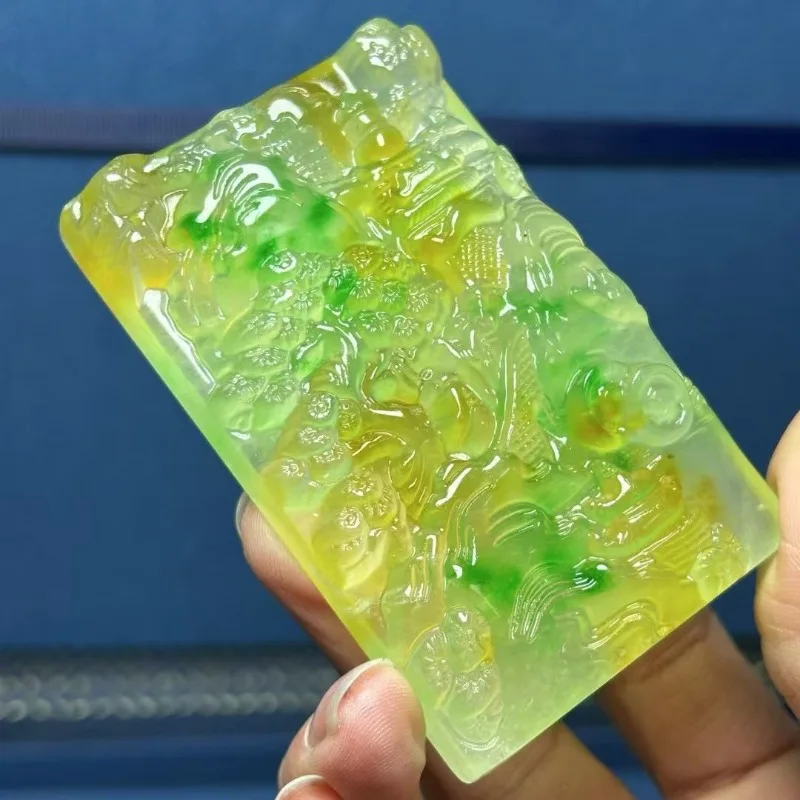 

High Ice Carving Landscape Brand Jade Pendant Jade Pendant Necklace Accessories