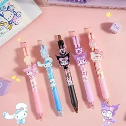 Sanrio cartoon kuromi My melody Hello kitty Cinnamoroll anime co-branded pen push push gel pen 0.5mm quick dry new style gift